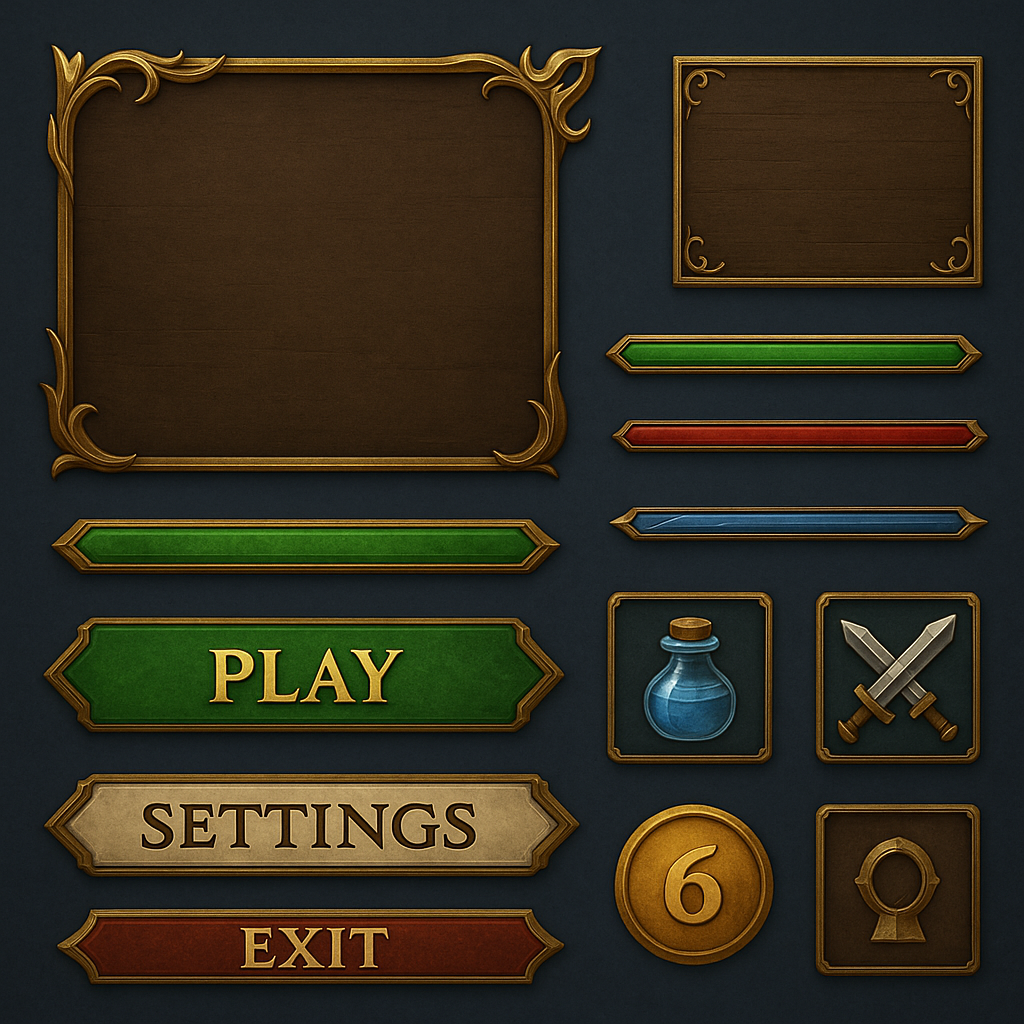 Fantasy UI Elements