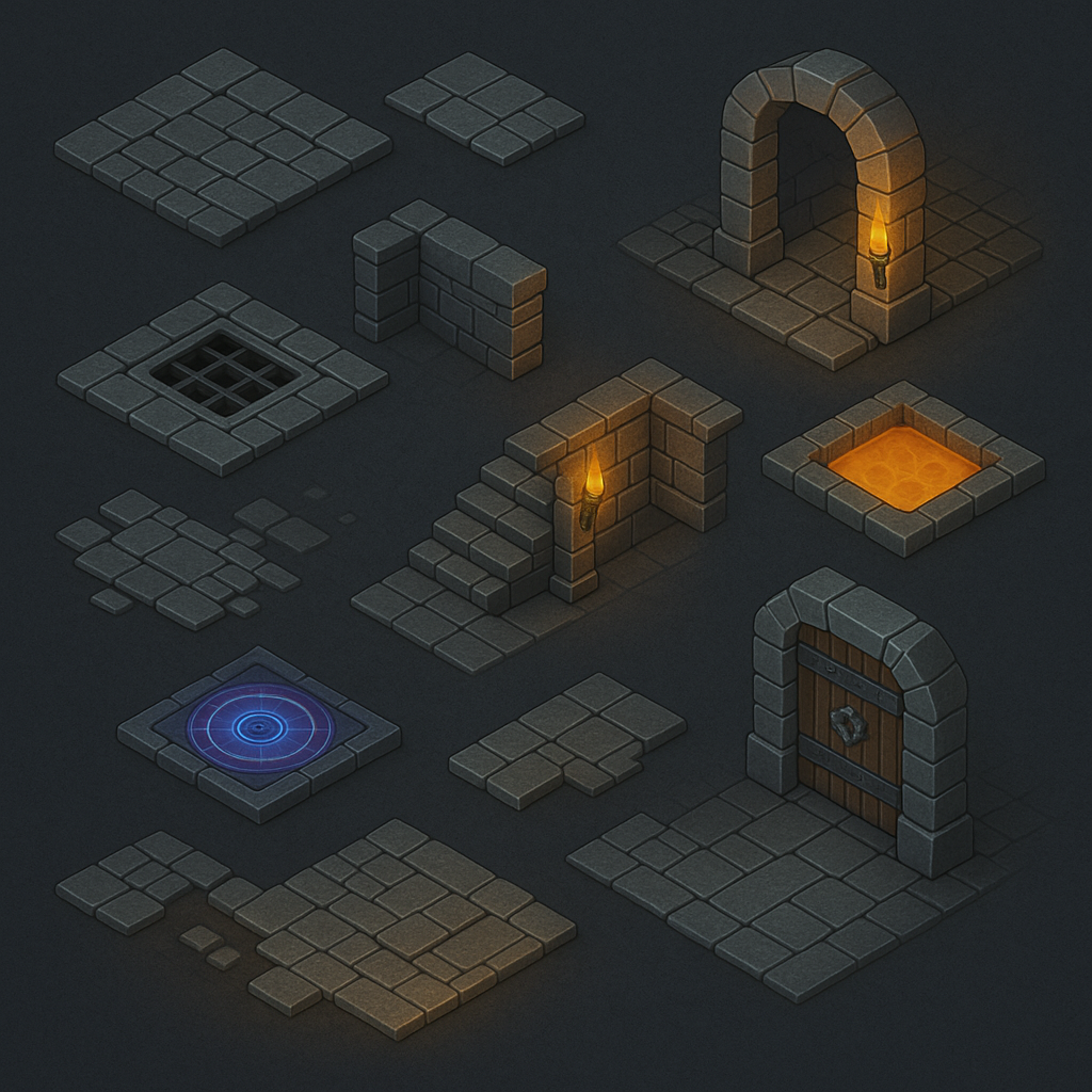 Isometric Dungeon Tileset